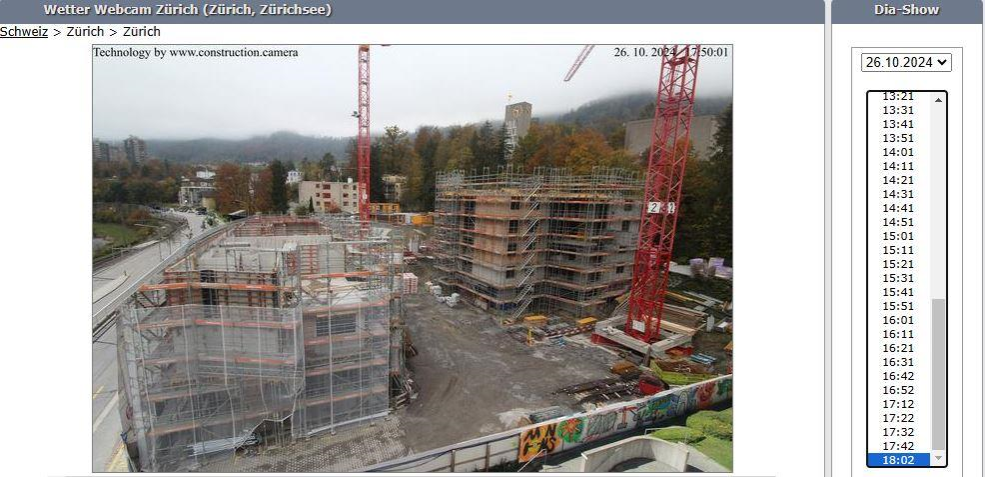 Baustellen Kamera Zürich